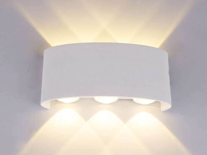 Applique murale LED étanche 6 W (6 x 1 W) blanc sable 3 000 K
