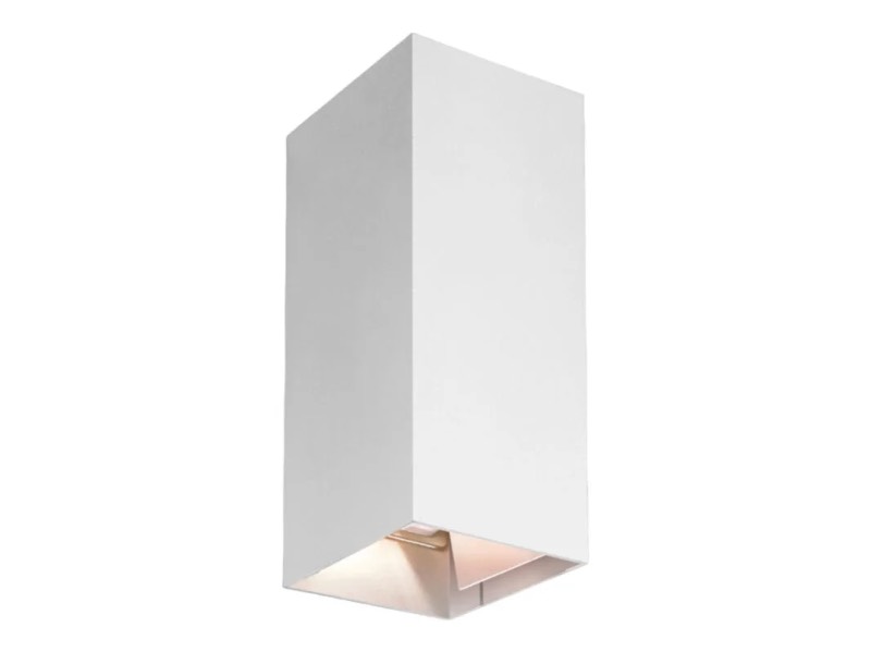 Applique murale rectangulaire à LED 12 W, blanc sable, double éclairage, 3 000 K, étanche