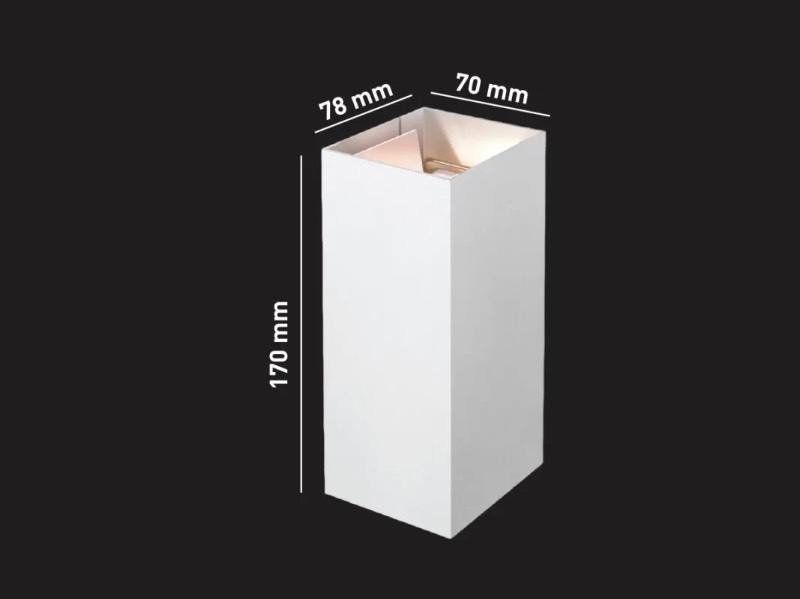 Applique murale rectangulaire à LED 12 W, blanc sable, double éclairage, 3 000 K, étanche - vue 4