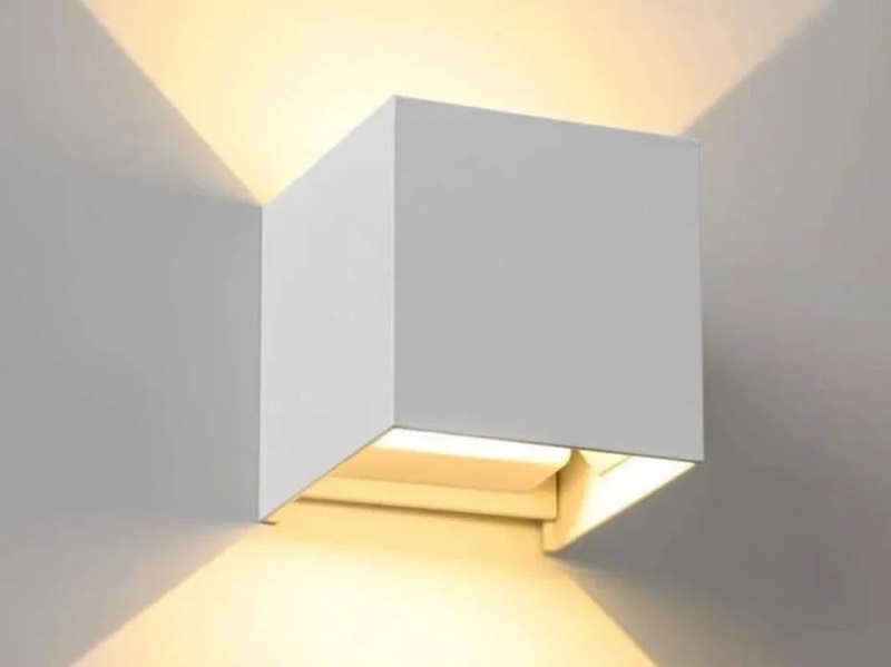 Applique  murale 12w led carré blanche 