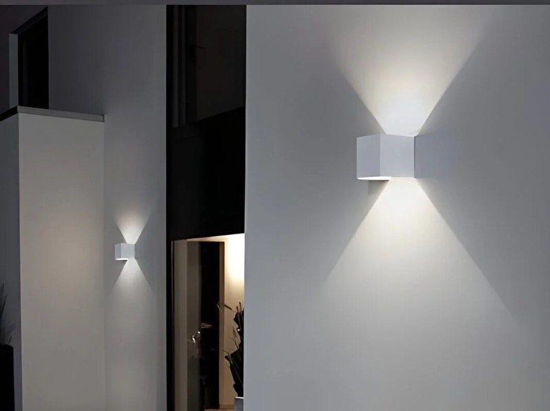 Applique  murale 12w led carré blanche  - vue 2