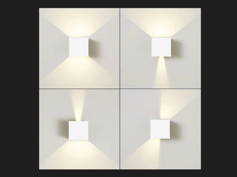 Applique  murale 12w led carré blanche  - vue 3