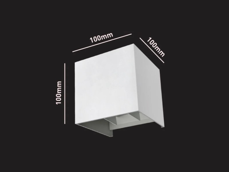 Applique  murale 12w led carré blanche  - vue 4