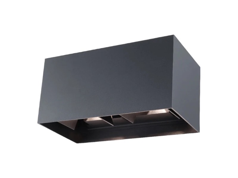 Applique murale 12w led rectangulaire noir 