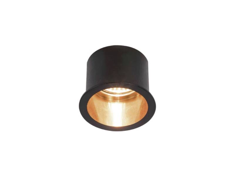  Luminaire encastré design GU10 cylindrique sable doré et noir avec douille - vue 2