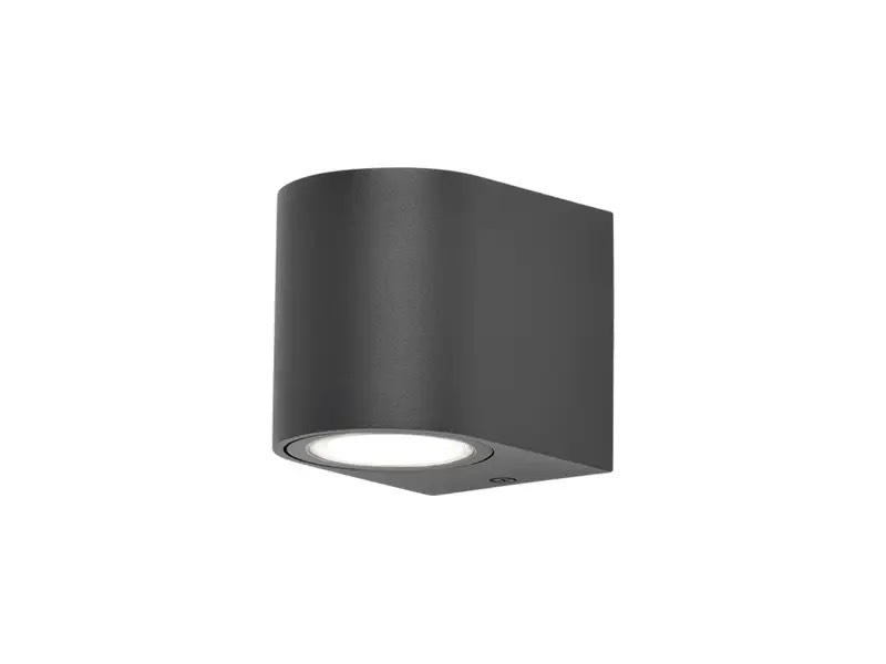 Applique murale moderne semi-circulaire GU10 sable noir étanche - vue 2