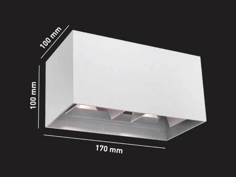 Applique murale 12w led rectangulaire blanche  - vue 4