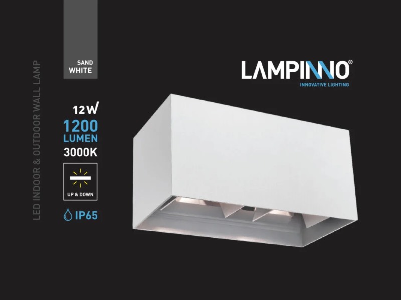 Applique murale 12w led rectangulaire blanche  - vue 5