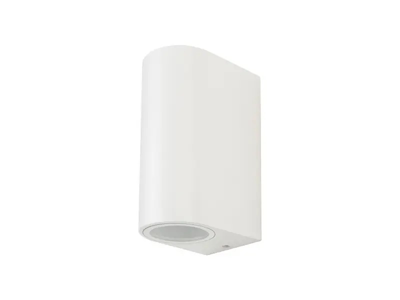 Applique murale moderne semi-circulaire GU10 double culot sable blanc étanche - vue 3