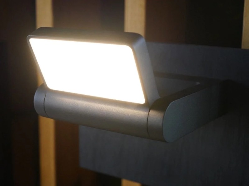 Applique murale LED 10 W rotative et étanche couleur sable noir - vue 3