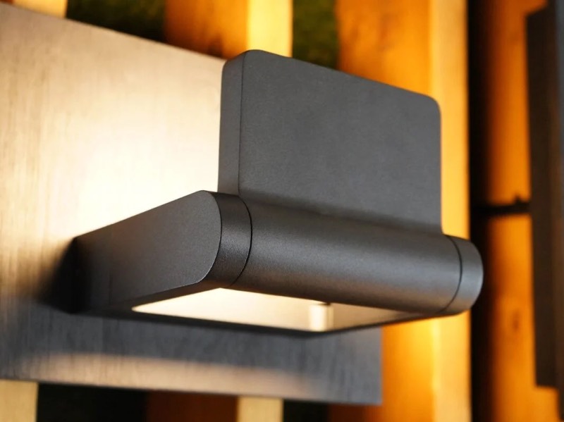 Applique murale LED 10 W rotative et étanche couleur sable noir - vue 4