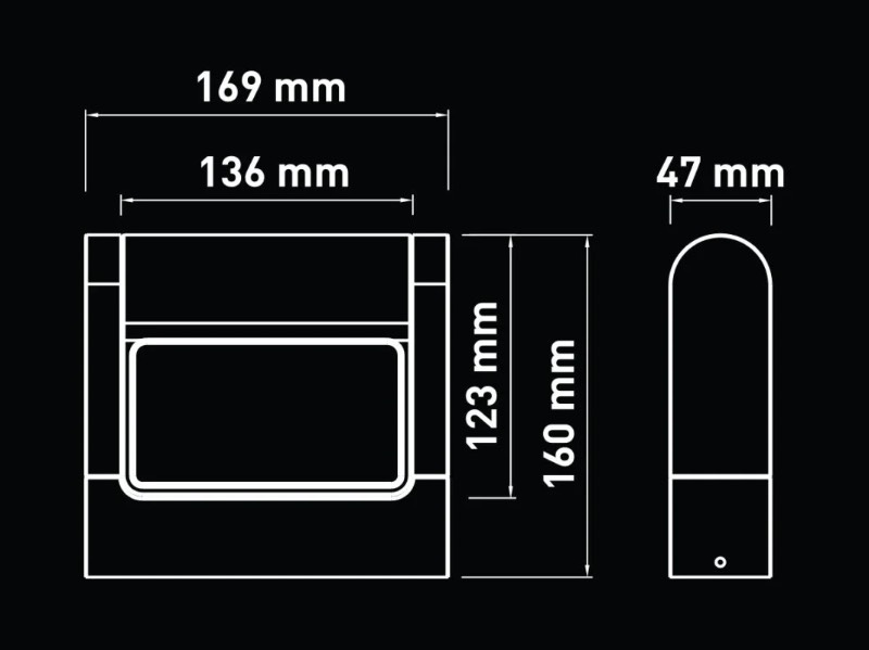 Applique murale LED 10 W rotative et étanche couleur sable noir - vue 5
