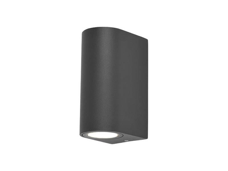 Applique murale moderne semi-circulaire GU10 duo noir sable étanche